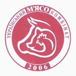 Свідоцтво торговельну марку № 309145 (заявка m201931082): український мясо комбінат 2006; м'ясо