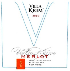 Свідоцтво торговельну марку № 198737 (заявка m201312462): 2009; merlot; selected and bottled by тм villa krim; red wine