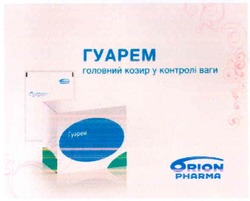 Заявка на торговельну марку № m201008290: гуарем головний козир у контролі ваги; orion pharma