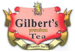 Свідоцтво торговельну марку № 119894 (заявка m200906709): gt; gilbert's premium tea; gilberts; plantation fresh; теа