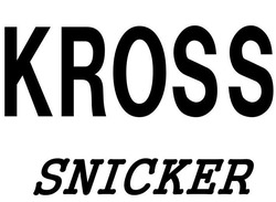 Свідоцтво торговельну марку № 315240 (заявка m202010070): kross snicker