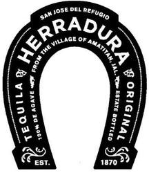 Свідоцтво торговельну марку № 142995 (заявка m201012977): san jose del refudgio; tequila herradura original; 100% de agave from the village of amatitan, jal. estate bottled; est. 1870