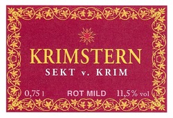 Заявка на торговельну марку № m201200270: krimstern; sekt v.krim; rot mild