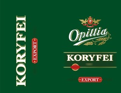 Заявка на торговельну марку № m202322270: opillia koryfel export 1851