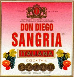 Заявка на торговельну марку № 95123426: don diego, sangria, italiana, t; т