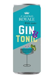 Заявка на торговельну марку № m202027074: casino royale with taste gin&tonic
