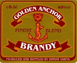 Свідоцтво торговельну марку № 19152 (заявка 95062083): GOLDEN ANCHOR BRANDY; golden; anchor; brandy