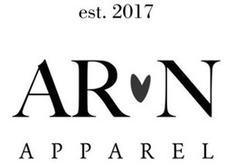 Свідоцтво торговельну марку № 288142 (заявка m201824970): ar n apparel; arn apparel; est.2017; est 2017; est 2017