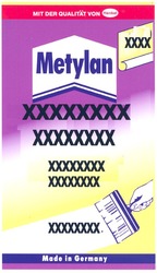 Свідоцтво торговельну марку № 94497 (заявка m200703547): metylan; mit der qualitat von; henkel; made in germany; xxxxxxxx; хххххххх