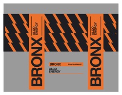 Заявка на торговельну марку № m202321741: black orange; alco energy; bronx