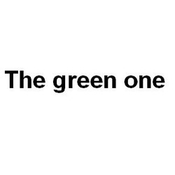 Свідоцтво торговельну марку № 158669 (заявка m201115833): the green one
