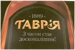 Заявка на торговельну марку № m201205787: таврія; з часом стає досконалішим!; з 1889 р.