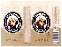 Свідоцтво торговельну марку № 176731 (заявка m201212471): franziskaner; naturtrub; premium hefe-weissbier; brewed in munich since 1397