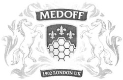 Заявка на торговельну марку № m201110639: medoff; 1902 london uk