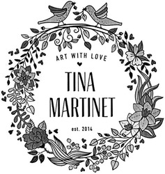 Заявка на торговельну марку № m201405593: art with love; tina martinet; est.2014
