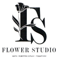 Заявка на торговельну марку № m202400681: подарунки; повітряні кульки; квіти; flower studio; fs