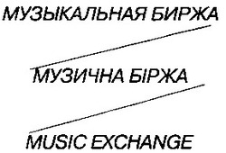 Свідоцтво торговельну марку № 22104 (заявка 98104094): music exchange; музична біржа; музыкальная биржа