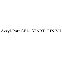 Свідоцтво торговельну марку № 344209 (заявка m202203221): acryl putz sf16 start+finish; acryl-putz sf16 start+finish