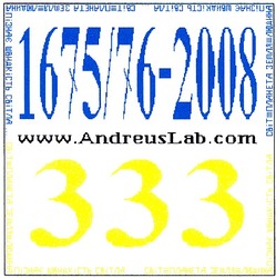 Свідоцтво торговельну марку № 113423 (заявка m200812614): www.andreuslab.com; 1675176-2008; 333; пізнає швидкість світла; планета; земля; людина