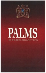 Свідоцтво торговельну марку № 124734 (заявка m200902168): palms; 20 filter cigarettes