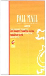 Свідоцтво торговельну марку № 80851 (заявка m200608613): pall mall; amber; famous charcoal superslims; sun ripened tobacco and smartek charcoal filter.; more smoking satisfaction.; smoother taste; more style