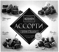 Свідоцтво торговельну марку № 209426 (заявка m201414620): ассорти; шоколадные конфеты; шоколадный крем; вишневый трюфель; сливочная помадка; ореховый крем; roshen; milk chocolate