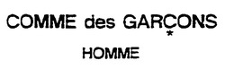 Свідоцтво торговельну марку № 11274 (заявка 94010320): СOMME des GARCONS HOMME; сomme; garcons; homme