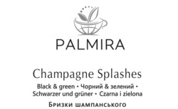 Заявка на торговельну марку № m202404460: czarna i zielona; schwarzer und gruner; бризки шампанського; чорний&зелений; black&green; champagne splashes; palmira