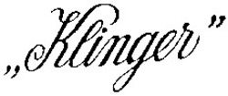 Свідоцтво торговельну марку № 485 (заявка 23586/SU): klinger