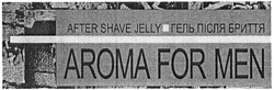 Заявка на торговельну марку № m201413019: гель після бриття; after shave jelly; aroma for men