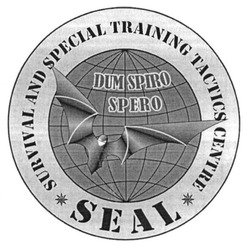 Свідоцтво торговельну марку № 230130 (заявка m201603335): dum spiro spero; survival and special training tactics center seal