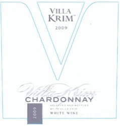 Свідоцтво торговельну марку № 201151 (заявка m201312416): 2009; chardonnay; selected and bottled by тм villa krim; white wine