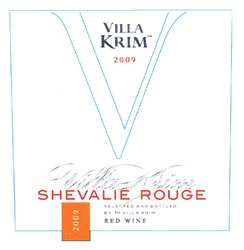 Свідоцтво торговельну марку № 198735 (заявка m201312419): villa krim тм; 2009; shevalie rouge; red wine; selected and bottled by тм villa krim