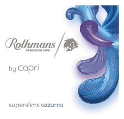 Заявка на торговельну марку № m202300766: superslims azzurro; by capri; rothmans of london 1890