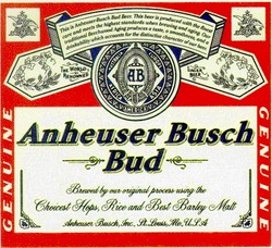 Свідоцтво торговельну марку № 15871 (заявка 96061378): ab; anheuser busch bud