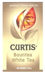 Свідоцтво торговельну марку № 167004 (заявка m201202089): curtis; bountea white tea; premium chinese white tea