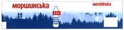 Свідоцтво торговельну марку № 230254 (заявка m201606243): morshinska; моршинська; ваша денна норма води