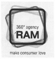 Свідоцтво торговельну марку № 164038 (заявка m201120340): 360 0 agency ram; make consumer love