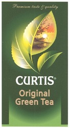Свідоцтво торговельну марку № 168286 (заявка m201203279): curtis original green tea; premium taste & quality