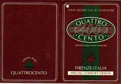 Заявка на торговельну марку № 94072673: quattro cento 400 the style you need for the life you lead firenze-italia firenze italia quattrocentro; firenzeitalia