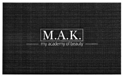 Свідоцтво торговельну марку № 240754 (заявка m201618167): m.a.k.; mak; my academy of beauty; м.а.к.; мак