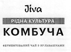 Свідоцтво торговельну марку № 304430 (заявка m201919116): рідна культура; комбуча; jiva; ферментований чай з бульбашками