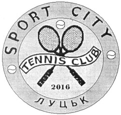 Заявка на торговельну марку № m201602438: sport city; tennis club; 2016; луцьк