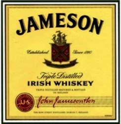 Міжнародна реєстрація торговельної марки № 1014942: JAMESON Established Since 1780 Triple Distilled IRISH WHISKEY TRIPLE DISTILLED MATURED & BOTTLED IN IRELAND John Jameson & Son
