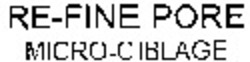 Міжнародна реєстрація торговельної марки № 1024882: RE-FINE PORE MICRO-CIBLAGE