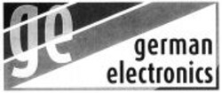 Міжнародна реєстрація торговельної марки № 1049858: ge german electronics