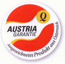 Міжнародна реєстрація торговельної марки № 1052772: Q AUSTRIA GARANTIE Ausgezeichnetes Produkt aus Österreich.