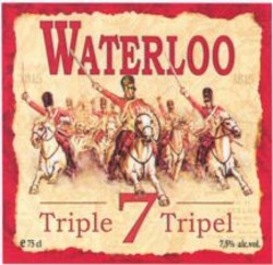Міжнародна реєстрація торговельної марки № 1053694: WATERLOO Triple 7 Tripel
