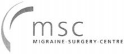 Міжнародна реєстрація торговельної марки № 1072950: msc MIGRAINE-SURGERY-CENTRE