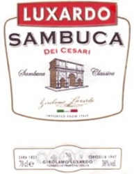 Міжнародна реєстрація торговельної марки № 1099165: LUXARDO SAMBUCA DEI CESARI Sambuca Classica Girolamo Luxardo